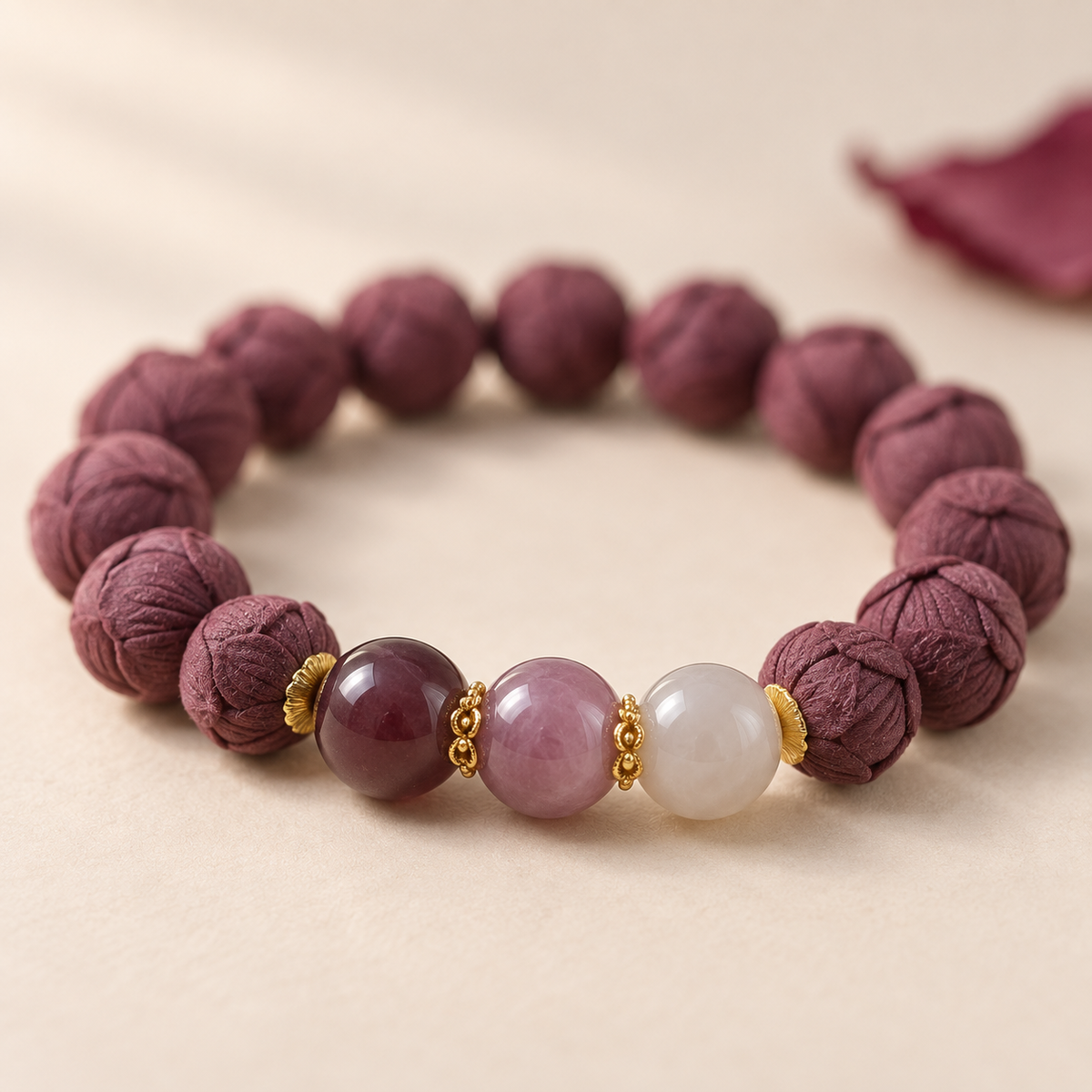 Rose He­xiang Bracelet | Handcrafted Botanical Beads