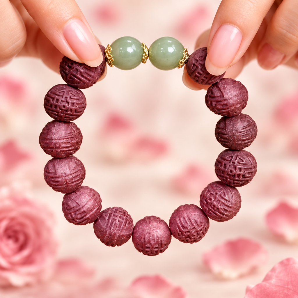 Rose He­xiang Bracelet | Handcrafted Botanical Beads