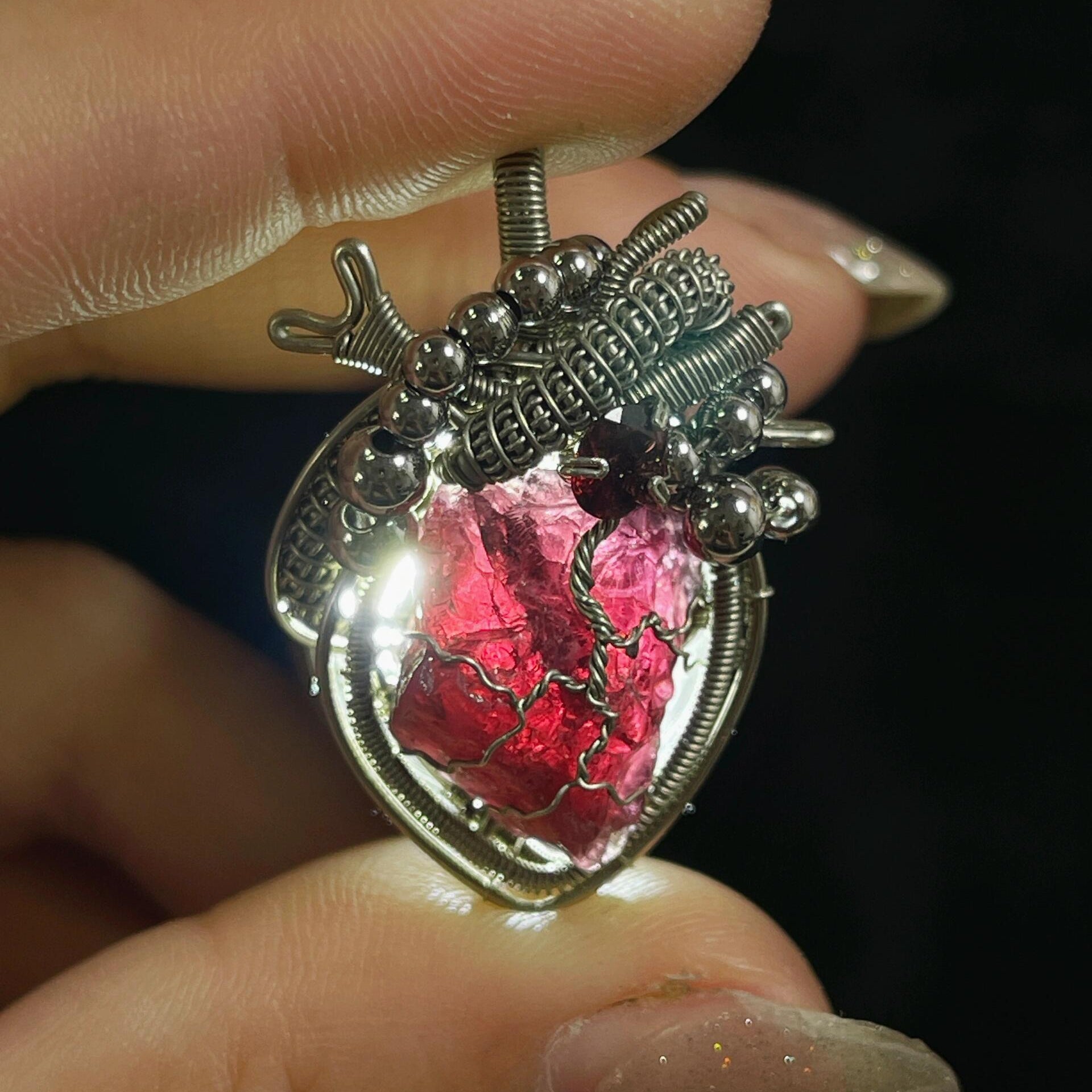 Crystal Heart Pendant - DAO&NATURE