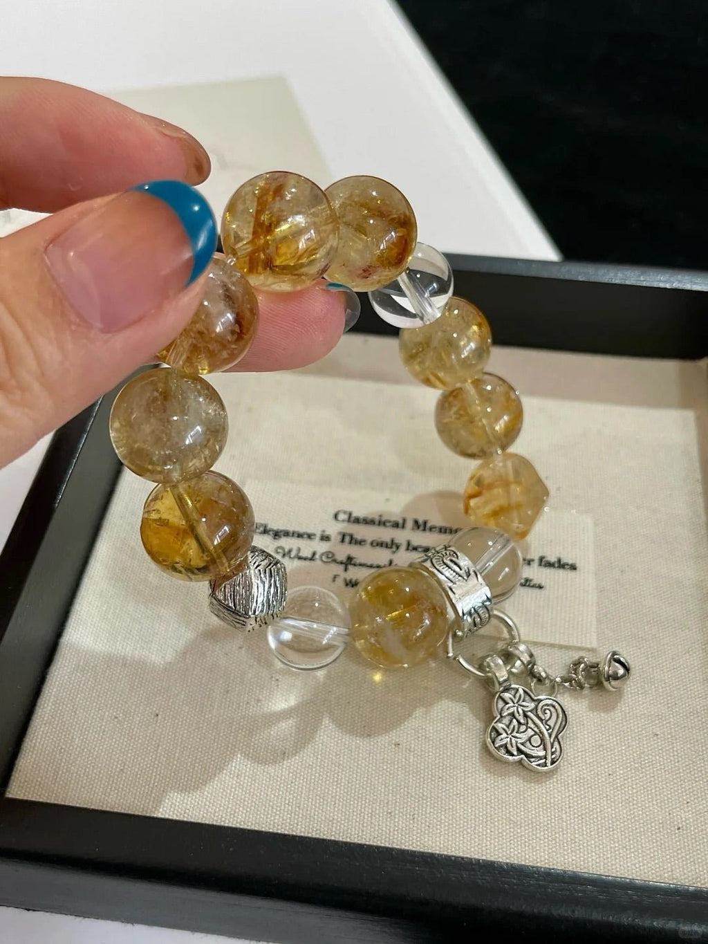 "Wealth & Clarity" Yellow Tower Quartz & Clear Quartz Bracelet | Confidence & Fortune - DAO&NATURE