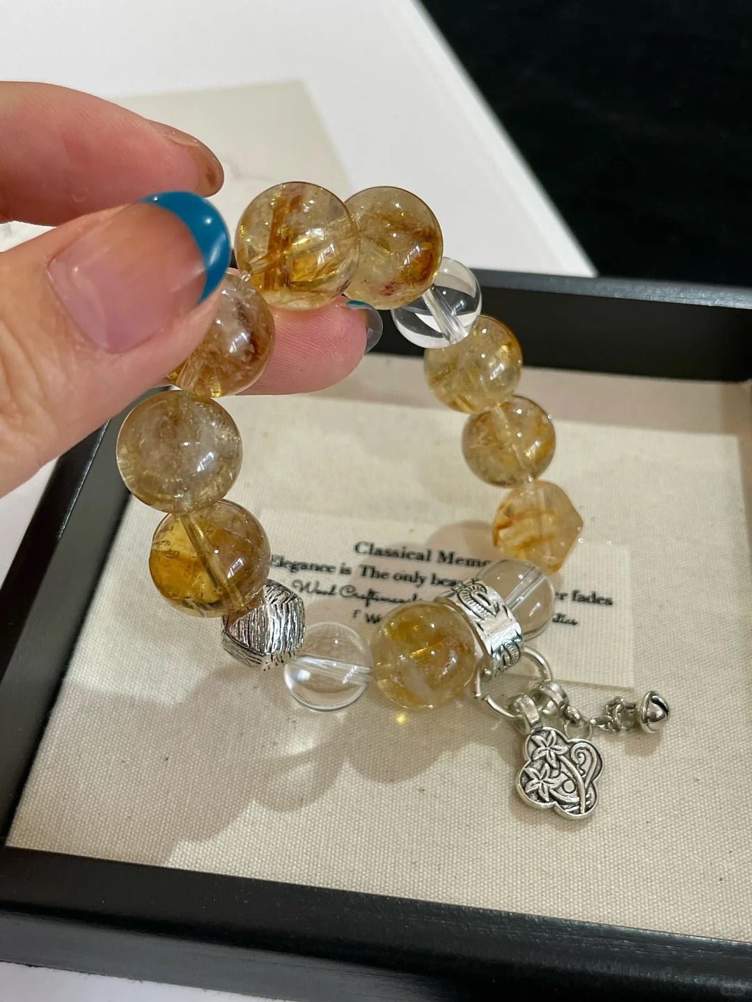 "Wealth & Clarity" Yellow Tower Quartz & Clear Quartz Bracelet | Confidence & Fortune - DAO&NATURE