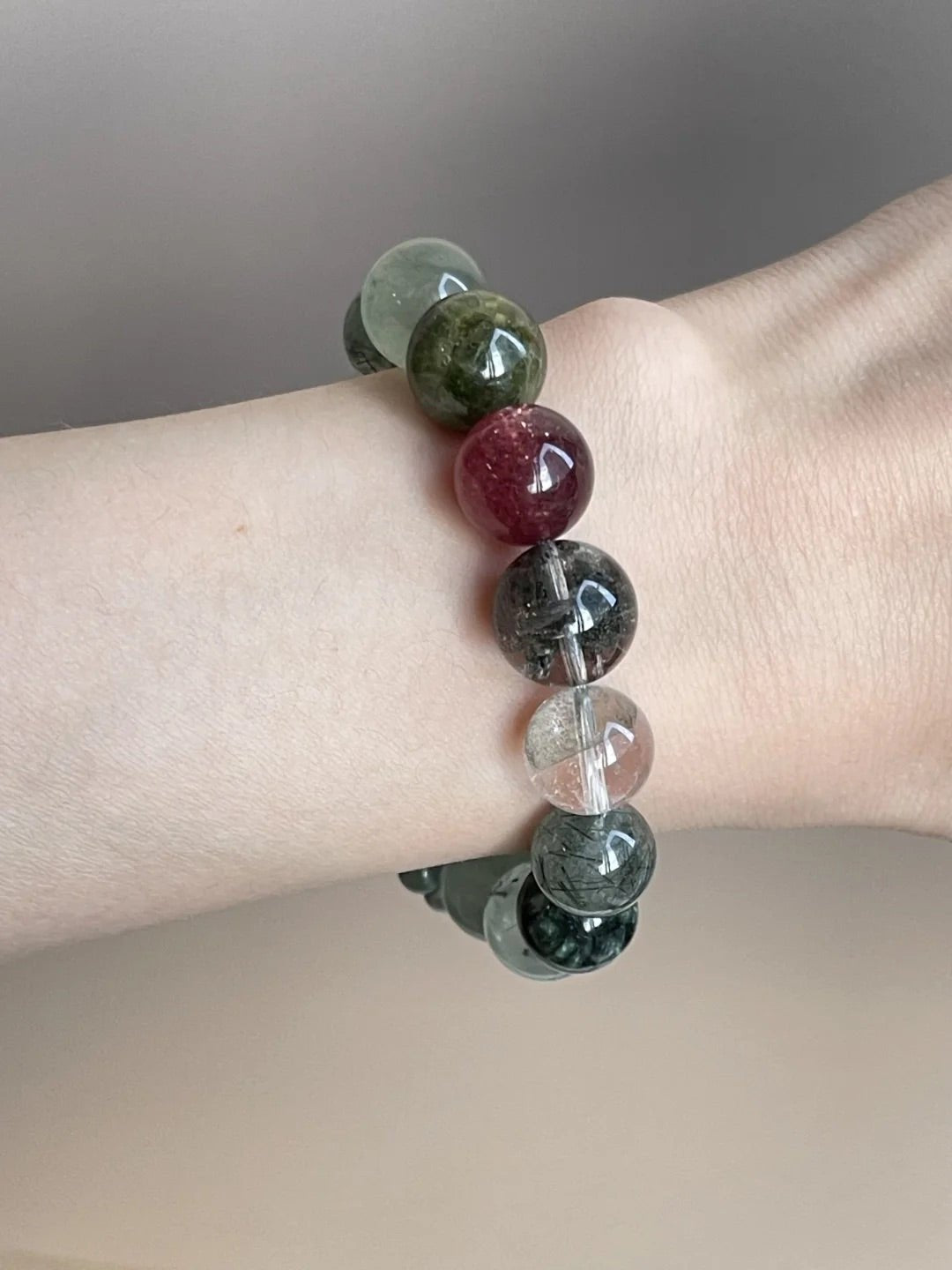 “Wild Plum” – Natural Green Crystal Bracelet | Nature’s Gentle Energy - DAO&NATURE