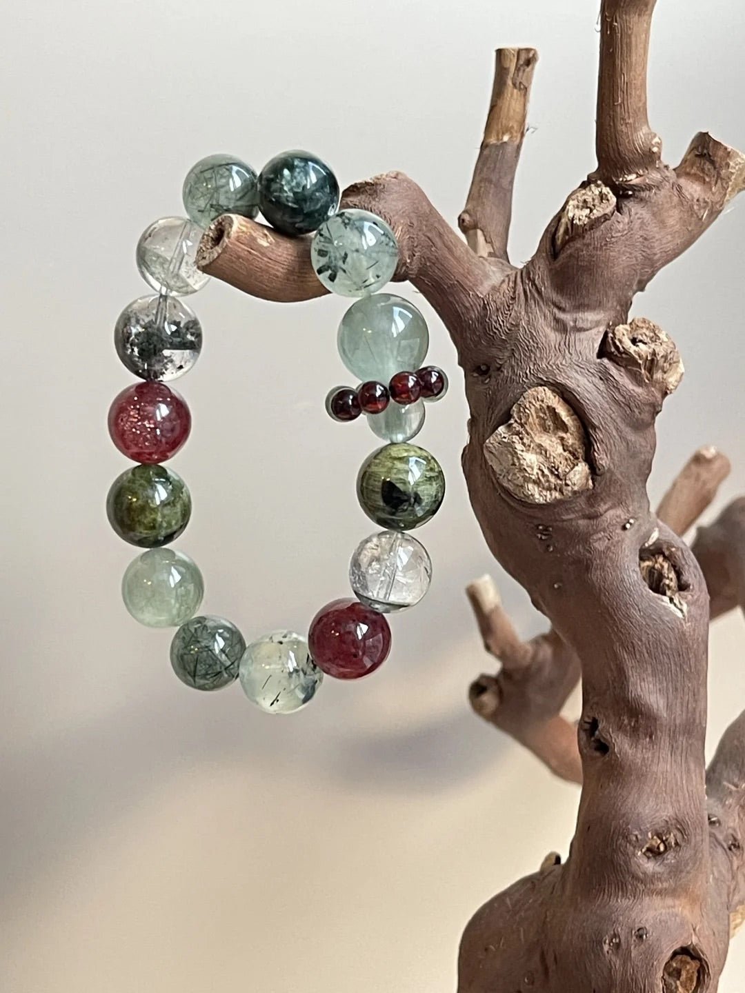 “Wild Plum” – Natural Green Crystal Bracelet | Nature’s Gentle Energy - DAO&NATURE