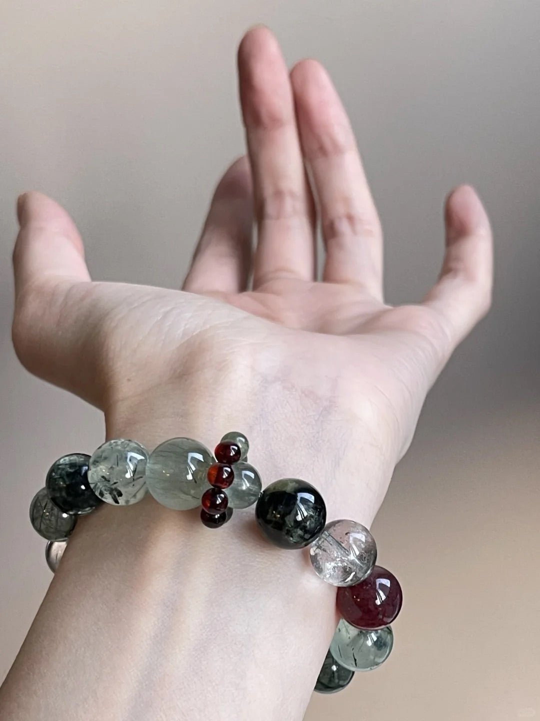 “Wild Plum” – Natural Green Crystal Bracelet | Nature’s Gentle Energy - DAO&NATURE